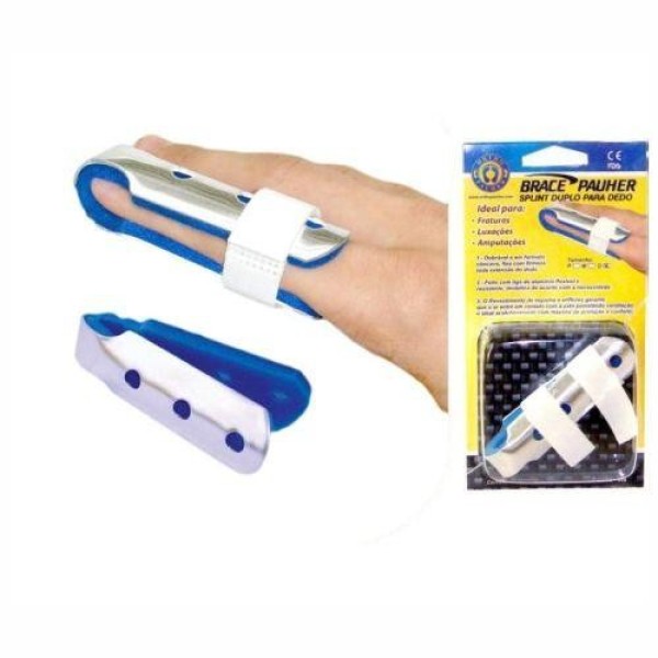 Encontraproduto.com.br - Imobilizador para dedo Splint Duplo BracePahuer M - unidade