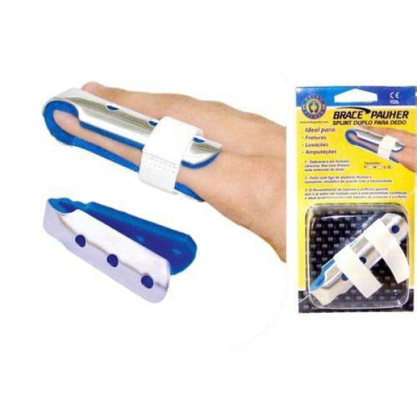 Encontraproduto.com.br - Imobilizador para dedo Splint Duplo BracePahuer M - unidade