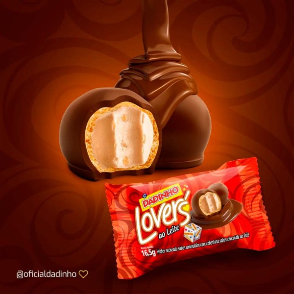 Encontraproduto.com.br - Bombom Recheado Dadinho Lovers 413g - Dizioli