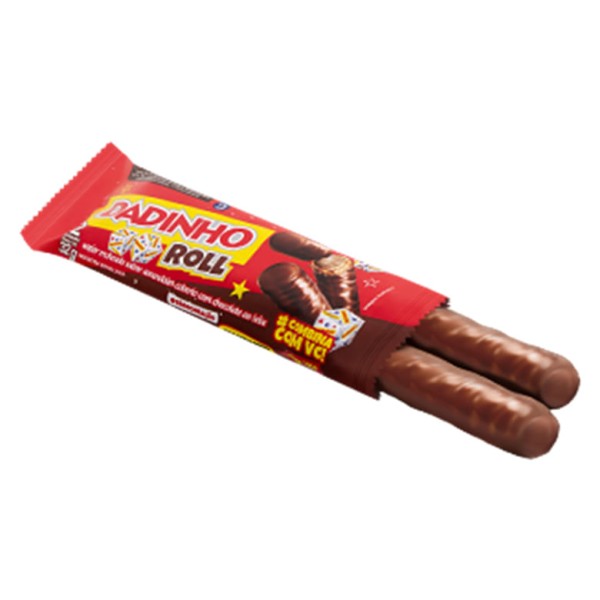Encontraproduto.com.br - Wafer Dadinho Roll Cobertura de Chocolate 32g
