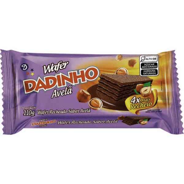 Encontraproduto.com.br - Biscoito Wafer Dadinho Avelã Pacote com 110g