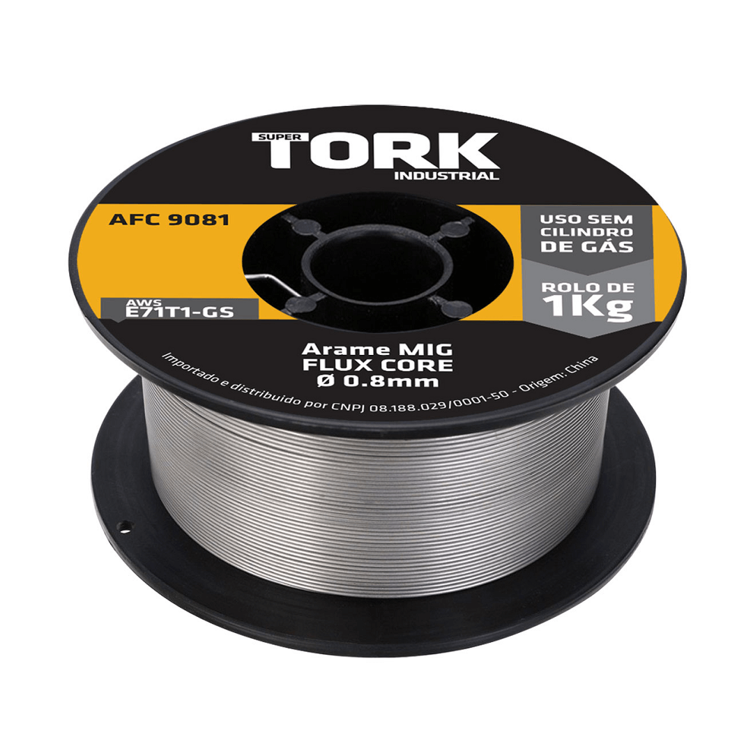 Encontraproduto.com.br - Arame para solda MIG S/Gás 0.8mm (E71T1) 1kg - Tork