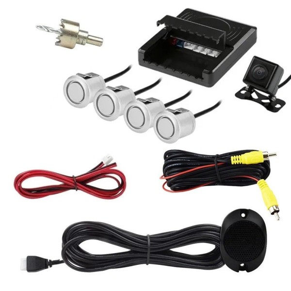 Encontraproduto.com.br - Sensor de Estacionamento para Multimídias Prata KX3