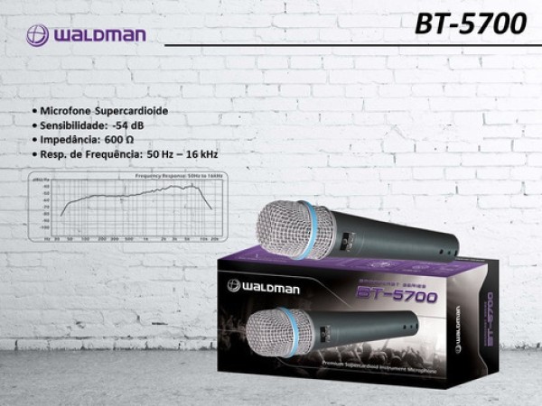 Encontraproduto.com.br - Microfone Dinâmico Waldman Supercardióide BT-5700 - AC2931