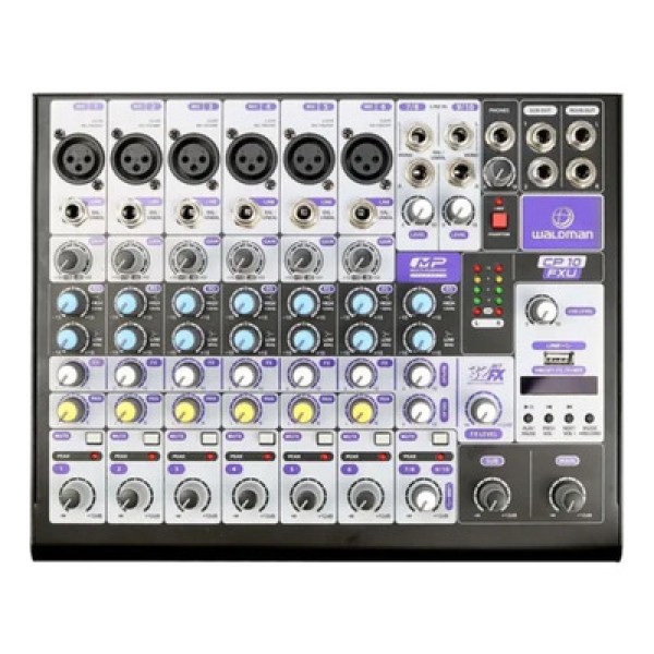 Encontraproduto.com.br - Mesa De Som 10 Canais USB Bivolt CP-10 FXU - Waldman