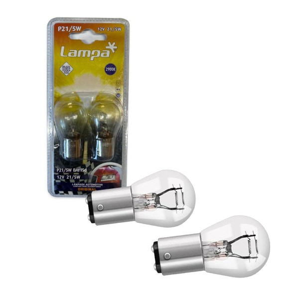 Encontraproduto.com.br - Lâmpada de Sinalização 2 Polos P21/5W 12V BAY15s Lampa (Par)