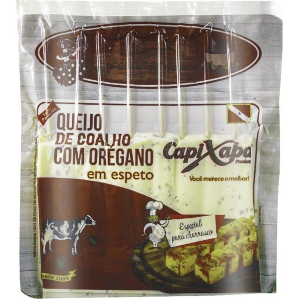 Encontraproduto.com.br - Espeto de Queijo Coalho Capixaba Com orégano Preço por quilo no pacote