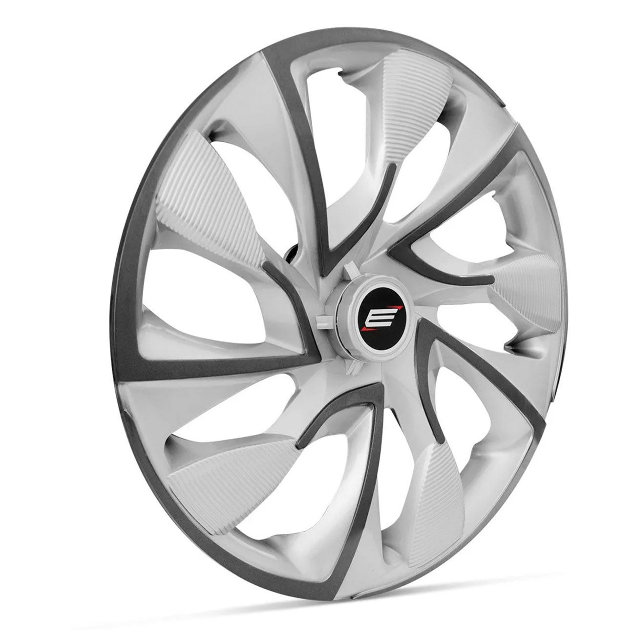 Encontraproduto.com.br - Calota Esportiva DS4 Silver Cup 13 Universal Encaixe Prata e Grafite