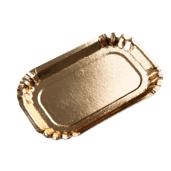 Encontraproduto.com.br - Bandeja Laminada Retangular Ouro 14X9CM STALDEN