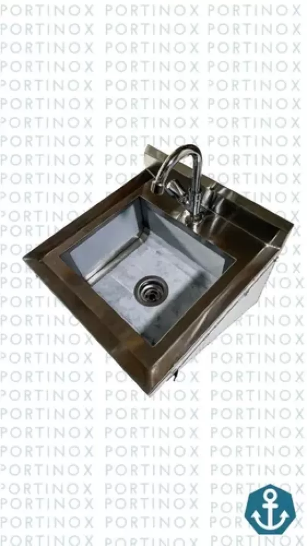 Encontraproduto.com.br - Pia Inox Assepsia 040x040 Mão Francesa Sem Acionamento