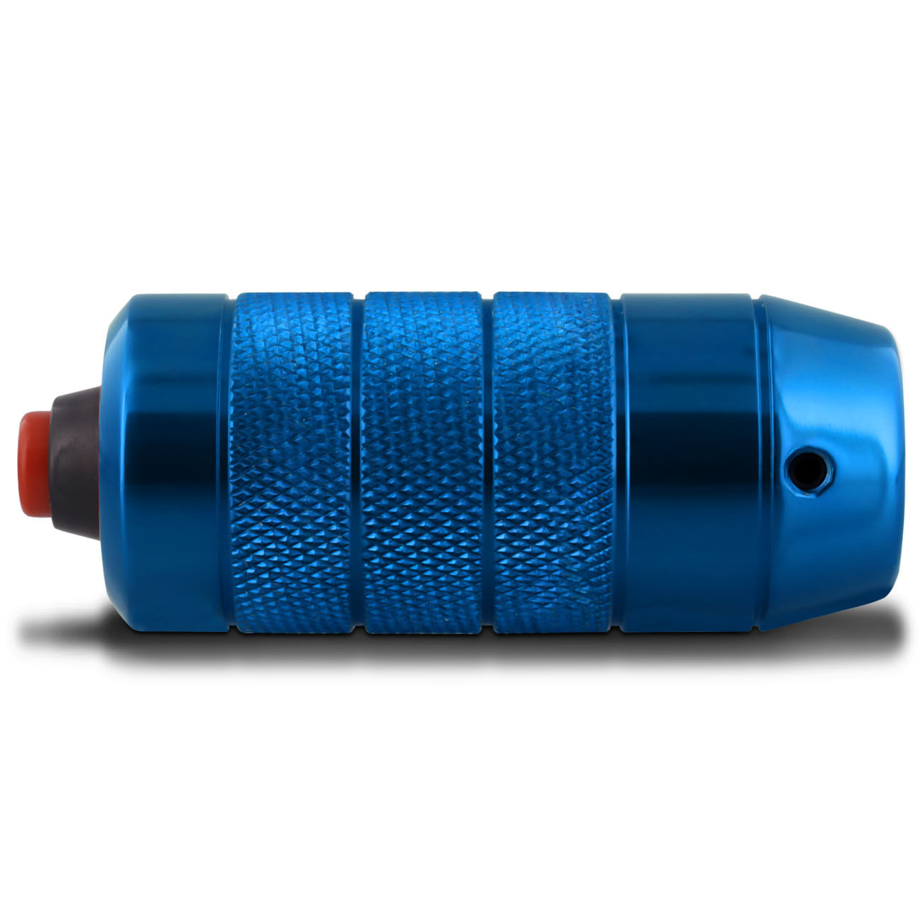 Encontraproduto.com.br - Manopla Câmbio Esportiva Tuning Shifter Recartilhada Azul Com Botão Step Booster Racing Shutt