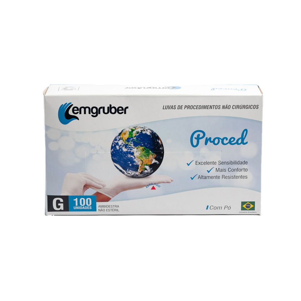 Encontraproduto.com.br - Luva de Procedimento G com Pó - Caixa com 100 unidades