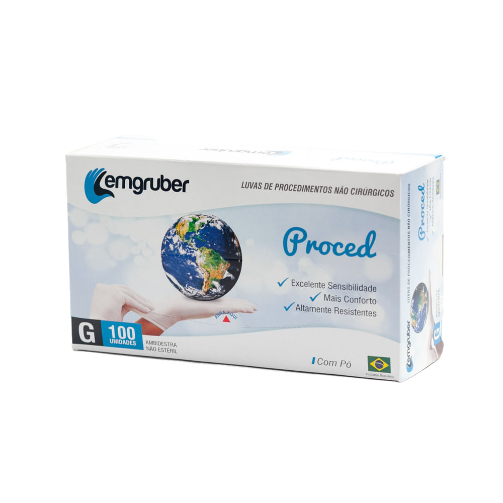 Encontraproduto.com.br - Luva de Procedimento G com Pó - Caixa com 100 unidades