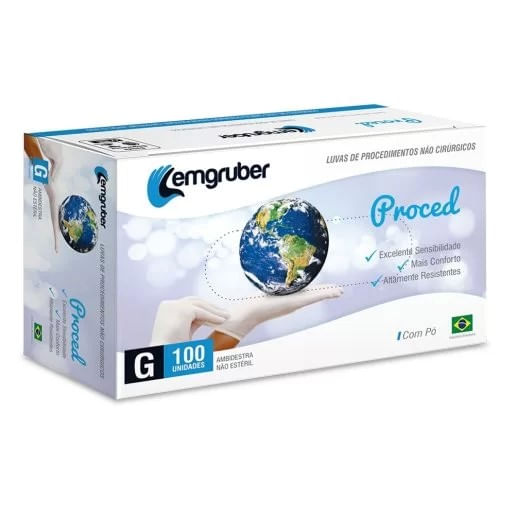 Encontraproduto.com.br - Luva de Procedimento G com Pó - Caixa com 100 unidades