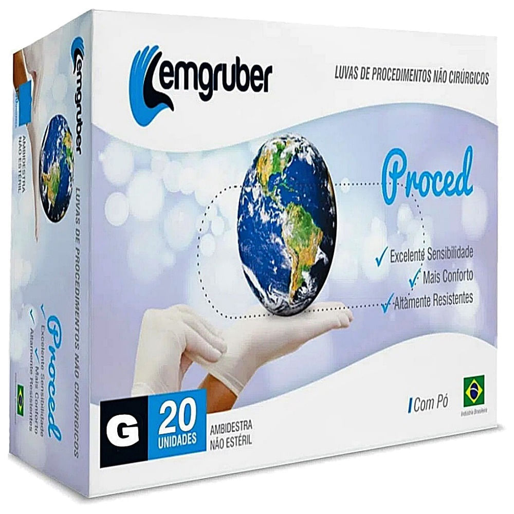 Encontraproduto.com.br - Luva Procedimentos Proced com Pó Tam G - 20 luvas