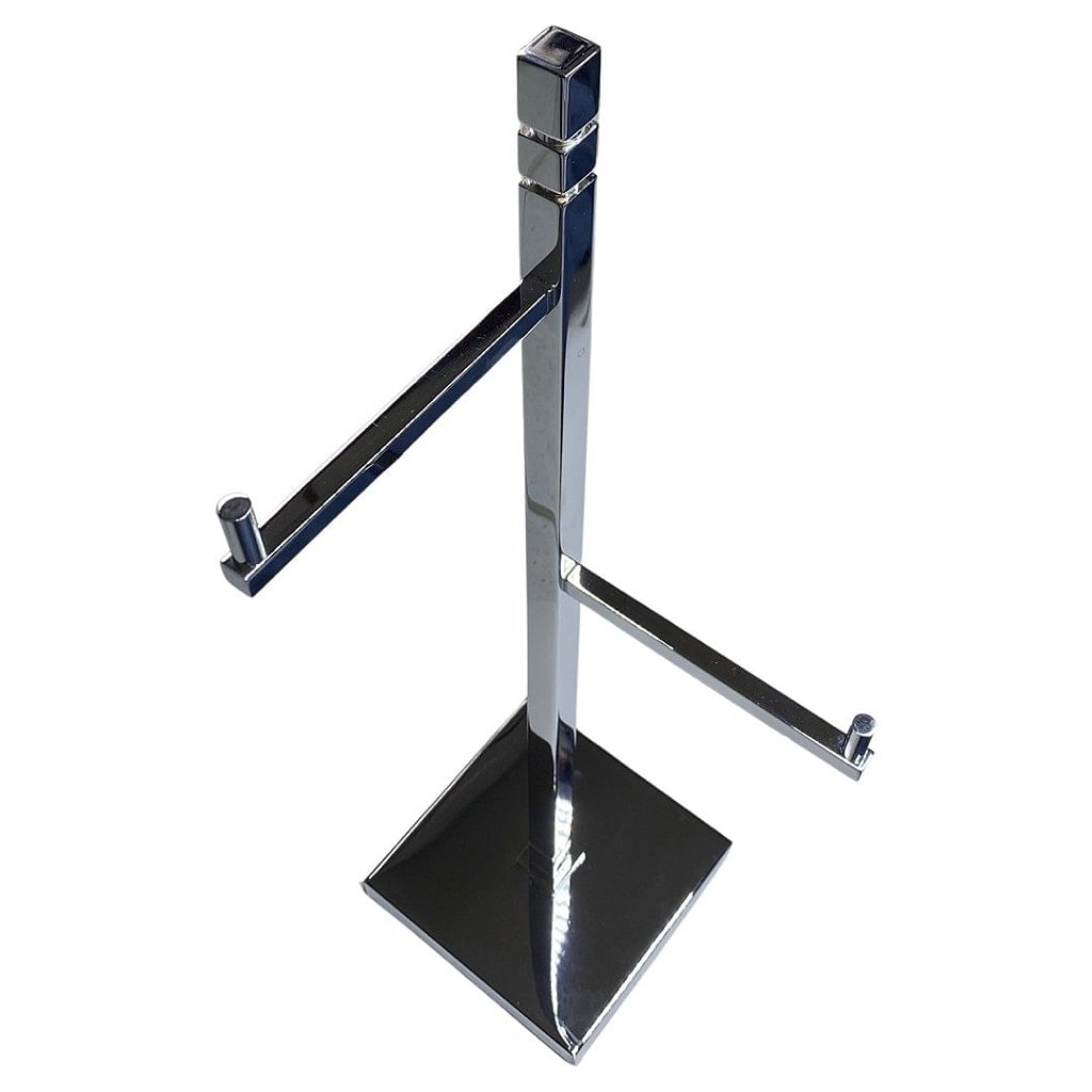 Encontraproduto.com.br - Papeleira de Chão Quadrada com Hastes Laterais Ref. 906 Cromado Tirreno