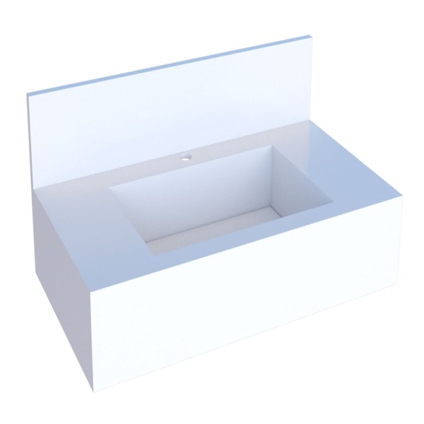 Encontraproduto.com.br - Bancada Porcelanato Bergamo 83,5X30X45 Branco Liso Cozimax