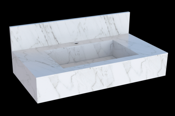 Encontraproduto.com.br - Bancada Porcelanato Bergamo 83,5X30X45 Branco Cozimax