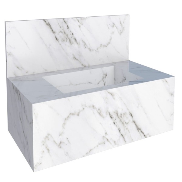 Encontraproduto.com.br - Bancada Porcelanato Bergamo 83,5X30X45 Branco Cozimax