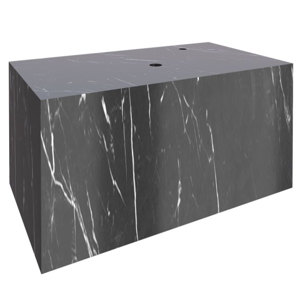 Encontraproduto.com.br - Bancada Banheiro Suspensa Peri 80X11X45 Preto Cozimax