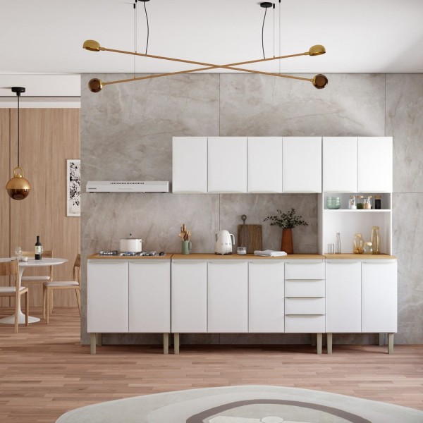 Balcão Cooktop Cozinha Aço Flora 4 Bocas 78X91X52 Branco Cozimax