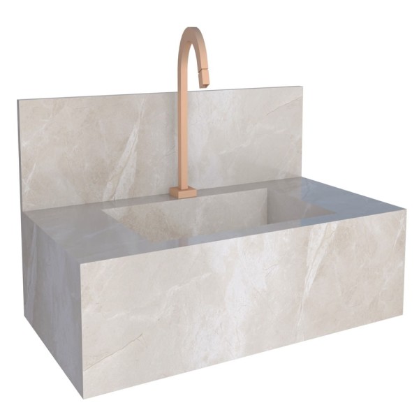 Encontraproduto.com.br - Bancada Porcelanato Milano 83X30X45Cm Bege Cozimax