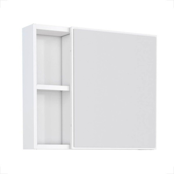 Espelheira em Aço para Banheiro 60cm Ameixa/Branco - Cozimax