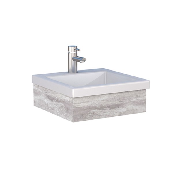 Encontraproduto.com.br - Bancada Suspensa para Banheiro 40cm MDF Taci Calcare 39,6x15x40cm - Cozimax