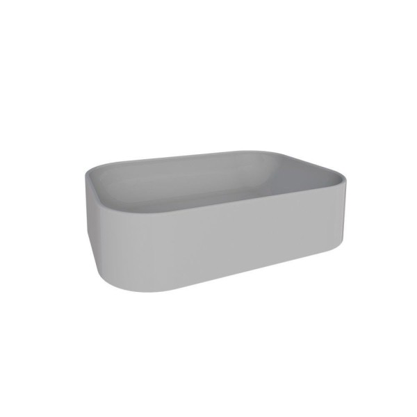 Encontraproduto.com.br - Cuba pia de apoio retangular Luna cor cinza 36x27cm para banheiro lavabo Cozimax