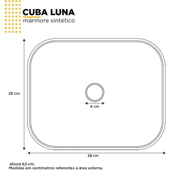Encontraproduto.com.br - Cuba 38,8x28,8cm Luna Cozimax