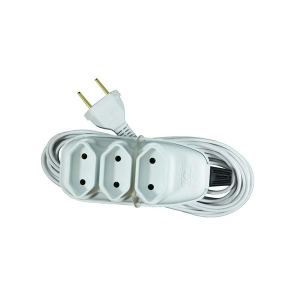 Extensao ilumi C/Cortao paral. 10M 10A 250V Branca 17931