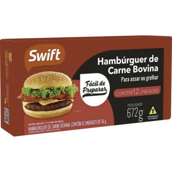 Encontraproduto.com.br - Hambúrguer Tradicional Congelado Swift 672 g