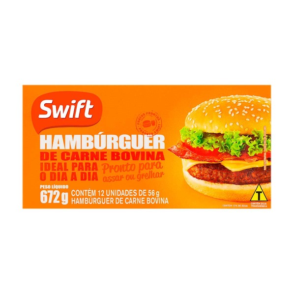 Encontraproduto.com.br - Hambúrguer Tradicional Congelado Swift 672 g
