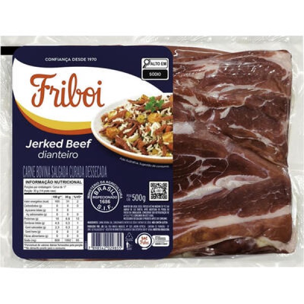 Encontraproduto.com.br - Jerked Beef Friboi Dianteiro Pacote com 500g