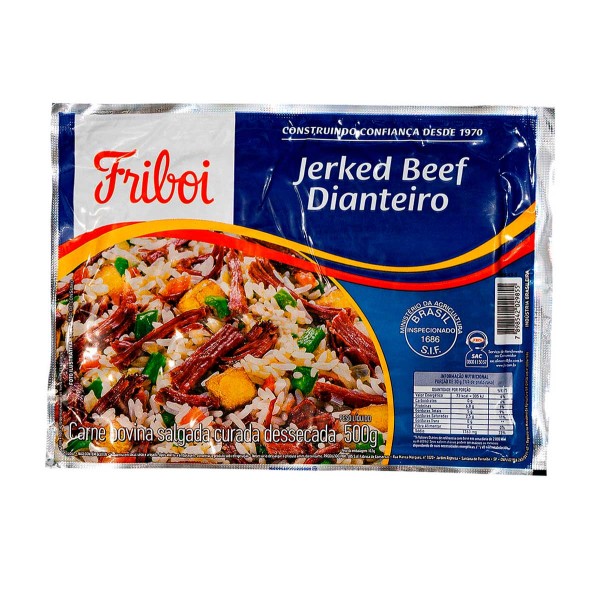 Encontraproduto.com.br - Jerked Beef Friboi Dianteiro Pacote com 500g