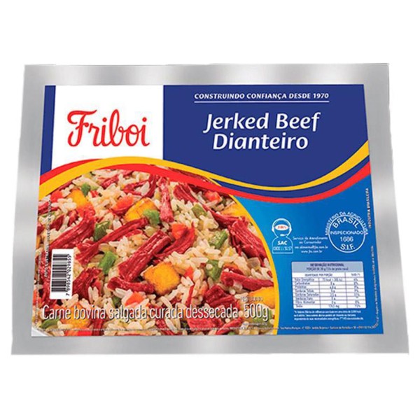 Encontraproduto.com.br - Jerked Beef Friboi Dianteiro Pacote com 1kg