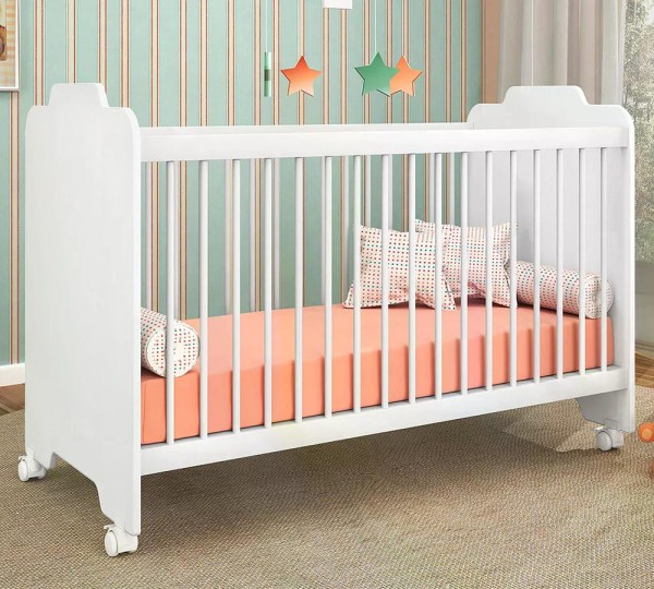 Encontraproduto.com.br - Conjugado Guarda Roupa Com Berço Ternura 9150 Branco Peternella