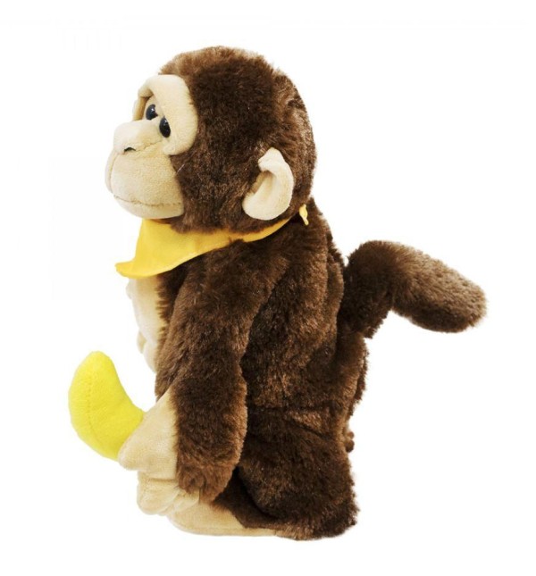 Encontraproduto.com.br - Pelúcia Macaco Com Faixa No Pescoço E Banana Na Mão 29cm