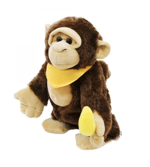 Encontraproduto.com.br - Pelúcia Macaco Com Faixa No Pescoço E Banana Na Mão 29cm