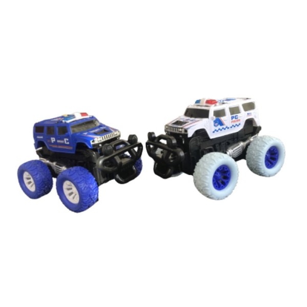 Encontraproduto.com.br - Carrinho Polícia Monster Fricção - Coloria