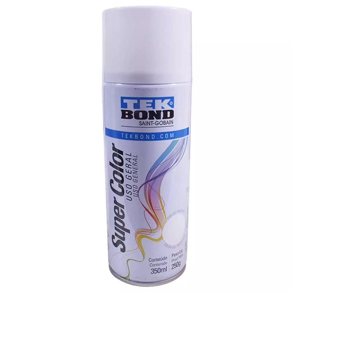 Encontraproduto.com.br - Tinta Spray Uso Geral Branco Fosco 350 Ml Tekbond