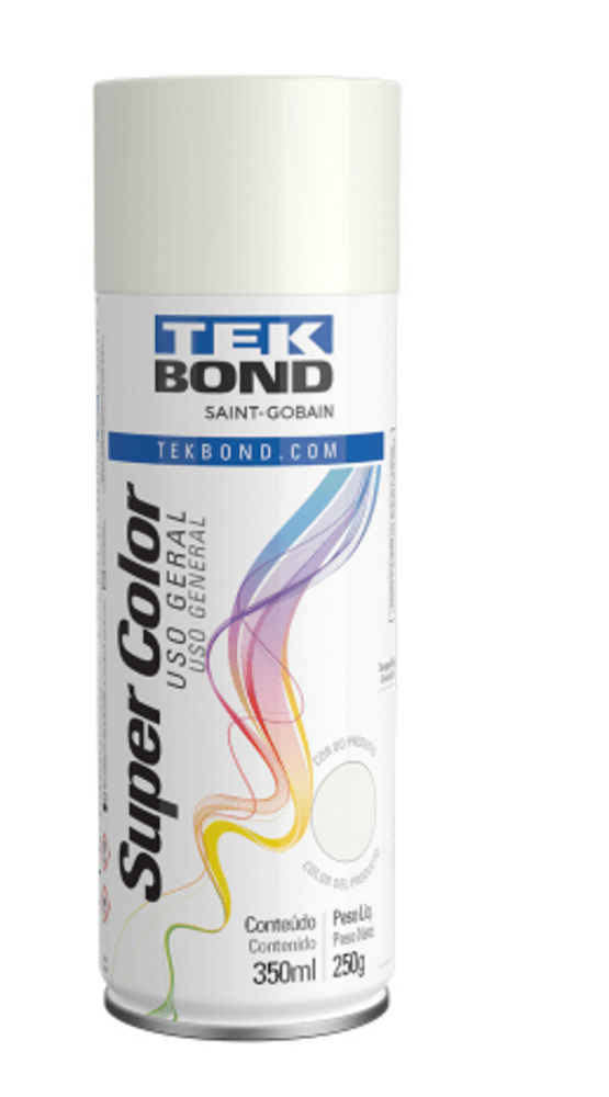 Encontraproduto.com.br - Tinta Spray Uso Geral Branco Fosco 350 Ml Tekbond