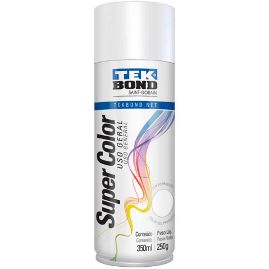 Encontraproduto.com.br - Tinta Spray Uso Geral Branco Fosco 350 Ml Tekbond