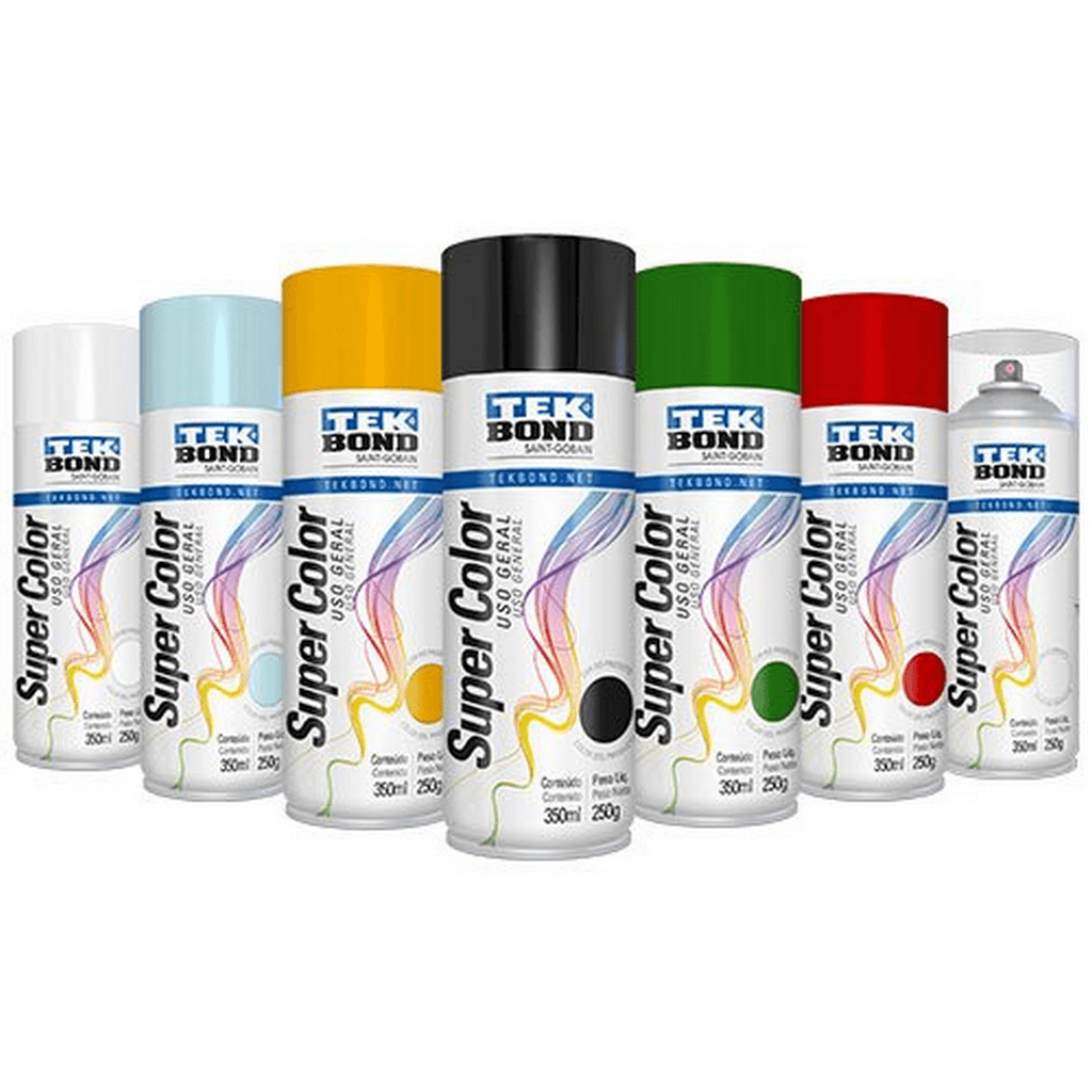 Encontraproduto.com.br - Tinta Spray Uso Geral Branco Fosco 350 Ml Tekbond