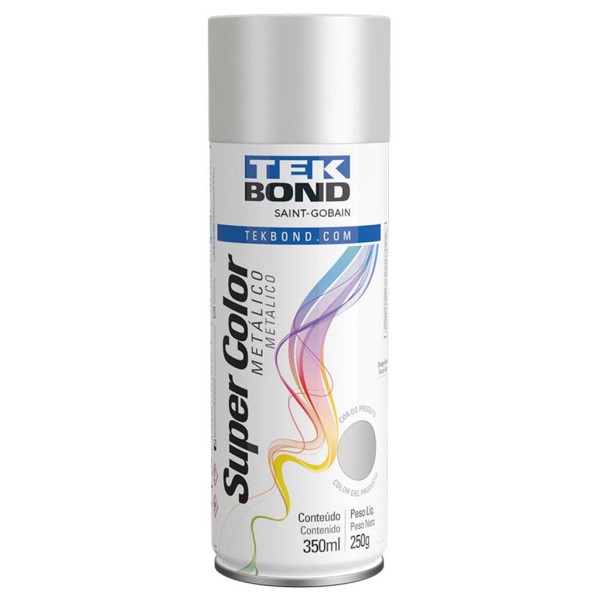 Encontraproduto.com.br - Tinta Spray Metálico Prata 350 Ml Tekbond