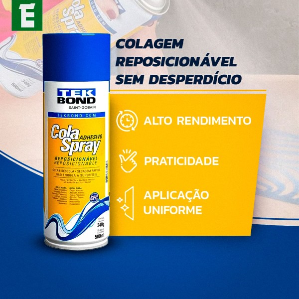 Encontraproduto.com.br - COLA SPRAY REPOSICIONAVEL 340G/500ML R.21593006200