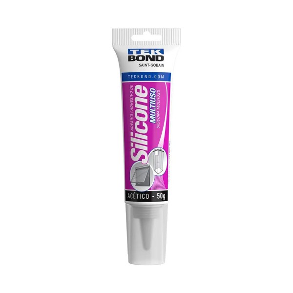 Encontraproduto.com.br - Adesivo Silicone Acetico Multiuso Transp 50G - Tekbond