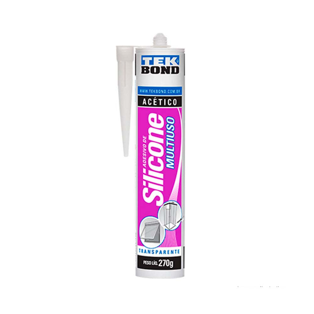 Silicone Acético Multiuso 270g Incolor Teckbond