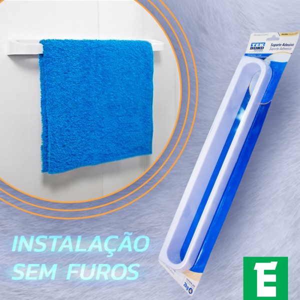 Encontraproduto.com.br - Suporte Adesivo Tekbond para Toalha de Banho