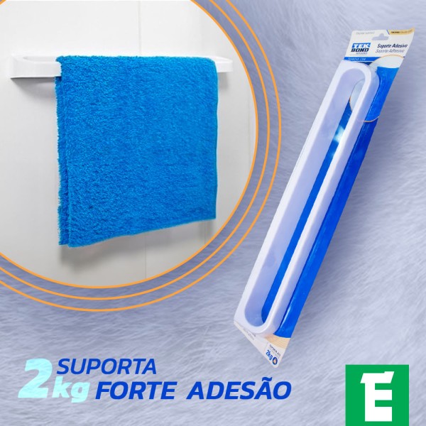 Encontraproduto.com.br - Suporte Adesivo Tekbond para Toalha de Banho